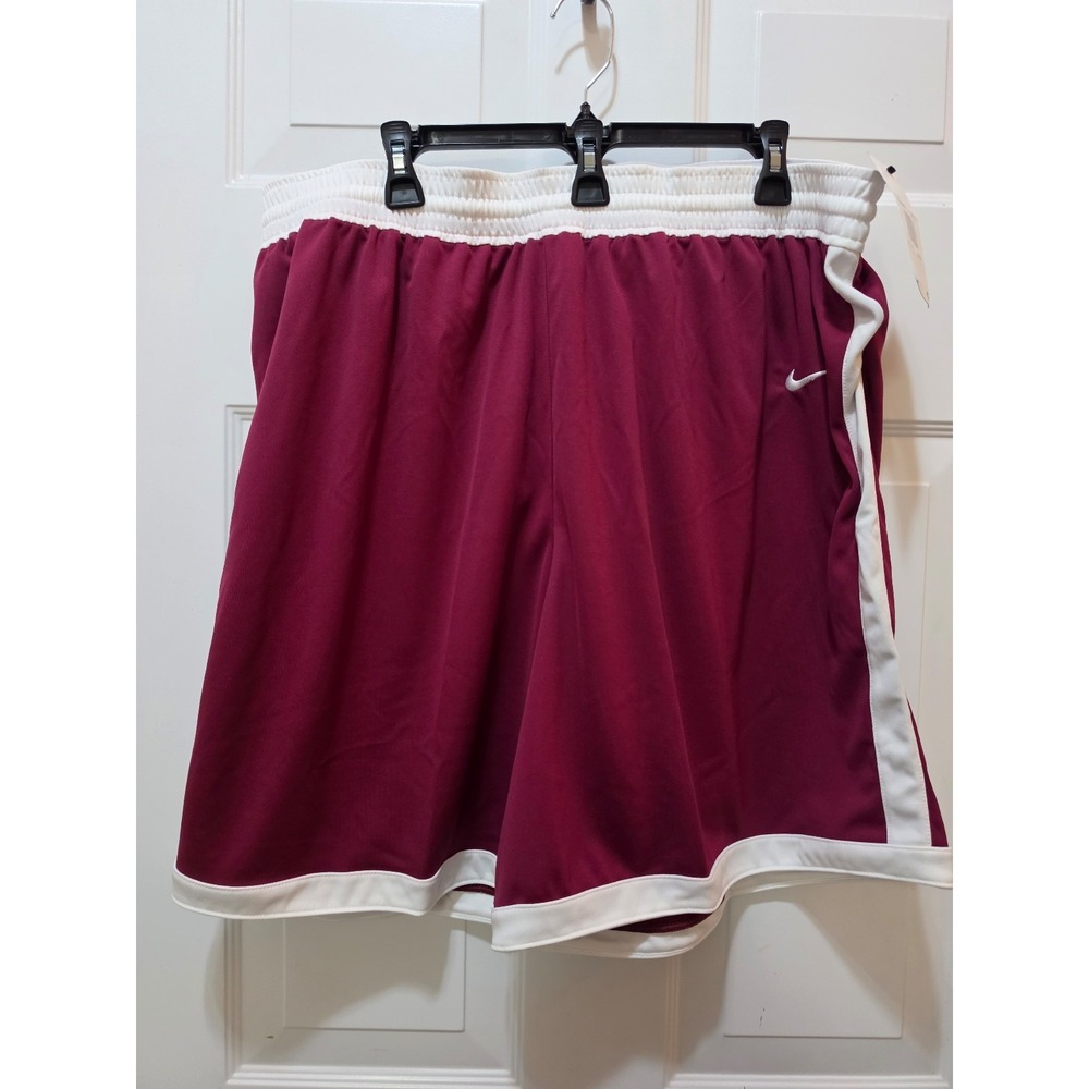 Nike Mens Dri-FIT Crossover Basketball Shorts Maroon Burgundy 4XL Tall